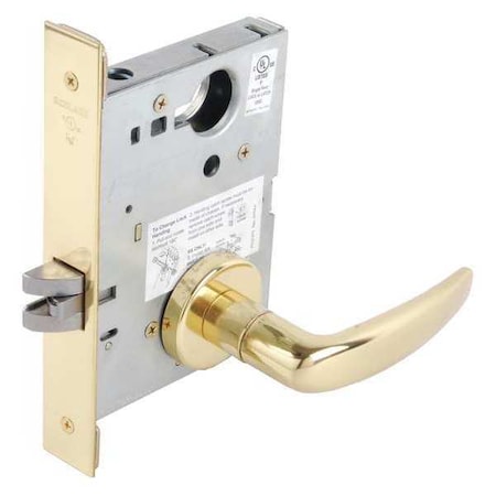 Schlage Lever Lockset, Mechanical, Passage, Grd. 1 L9010 07A 605