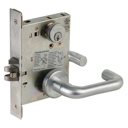 Schlage Lever Lockset, Mechanical, Classroom, Grd.1 L9070P 03A 626 KD C123 KWY
