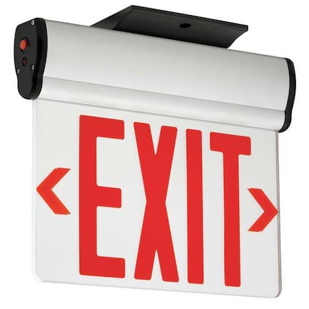 Compass Exit Sign, White, 2 Face(s), LED, Universal Mount, Nickel Cadmium CELS2RNE