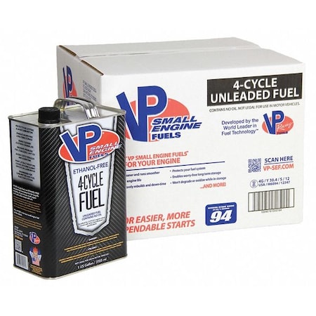 Vp Racing Fuels Small Engine Fuel, 4 Cycle, 94 Octane, 1 gal., 6 PK 6206