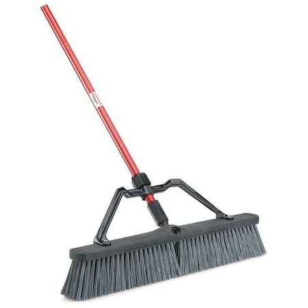 Libman 24 in Sweep Face Push Broom, Gray 825003