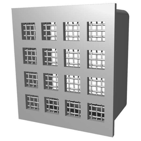 Price Security Return Air Grille, 18 X 18, White Powder Coat, Steel MSLG-GR000013