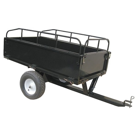 Zoro Select Dump Cart, 17 cu.ft., 1000 lb., Pneumatic 46V233