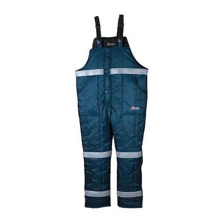Polar Plus FW560 Bib Overalls, Nylon, 32 in Inseam, Navy, 4XL FW560
