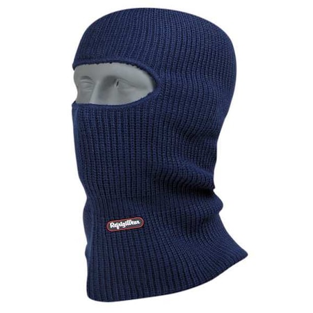 Refrigiwear Balaclava, Face Mask, Over-the-Head, Acrylic, Covers Ears/Face/Head/Neck, Navy, Universal Size 0047RNAVOSA