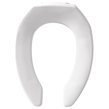 BEMIS Toilet Seat, Without Cover, Plastic, Elongated, White 1955SSCT 000