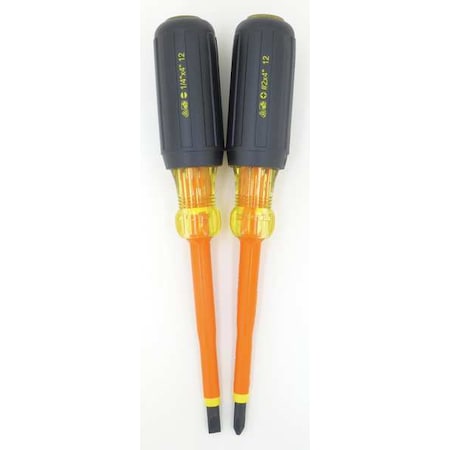 Ideal Insulated Screwdriver Set, Slotted/Phillips, 2 pcs 35-9305