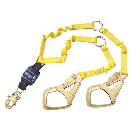 3M Dbi-Sala EZ Stop(TM) Shock Absorbing Lanyard, 6 ft. Length, Snap Hook, 2 Leg(s), 310 lb. Weight Capacity 1246152