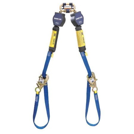 3M Dbi-Sala Nano-Lok(TM) Self-Retracting Lifeline, 9 ft. Length, Carabiner, Steel, 2 Leg(s) 3101374