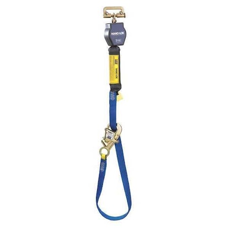 3M Dbi-Sala Nano-Lok(TM) Self-Retracting Lifeline, 9 ft. Length, Carabiner, Steel, 1 Leg(s) 3101366