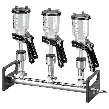 Zoro Select Vacuum Manifold, PSF Funnel, 3-Place (Formerly Lab Safety Supply) 46Z322