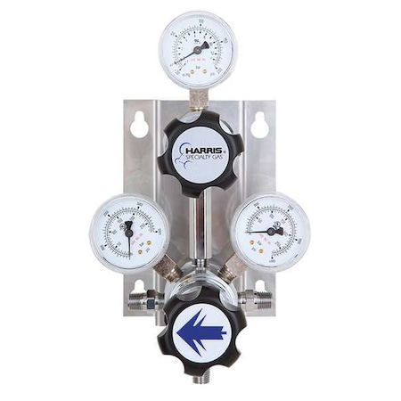 Harris Gas Switchover System, Oxygen, 0.825"-14 Inlet, 1/4 in Outlet, 0 to 125 psi KH2003