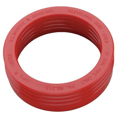 MUSTEE 3 " Dia., Rubber, Red Finish, Drain Seal 65.311