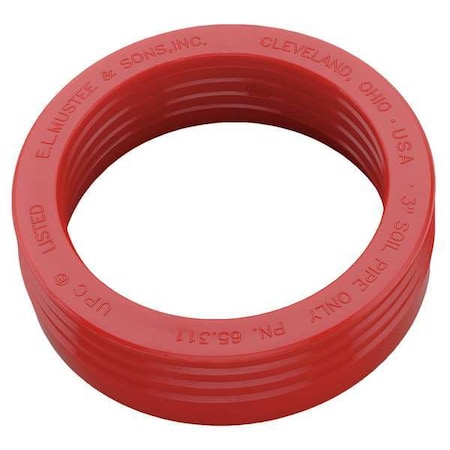 Mustee 3 Dia, Rubber, Red, Drain Seal 65.311