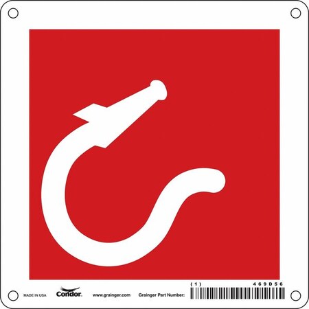 Condor Safety Sign, 6 in Height, 6 in Width, Aluminum, Square, English 469D56