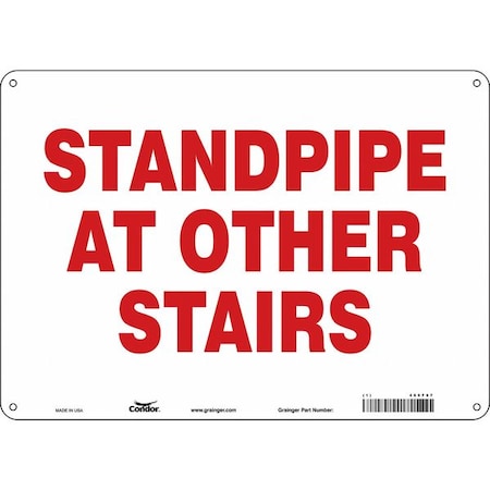 Condor SAFETY SIGN FIRE AND EMERGENCY, 10 in Height, 14 in Width, Polyethylene, Horizontal Rectangle 469F97