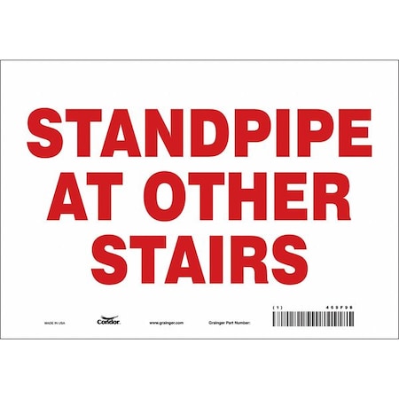 Condor SAFETY SIGN FIRE AND EMERGENCY, 7 in Height, 10 in Width, Vinyl, Vertical Rectangle, English 469F98