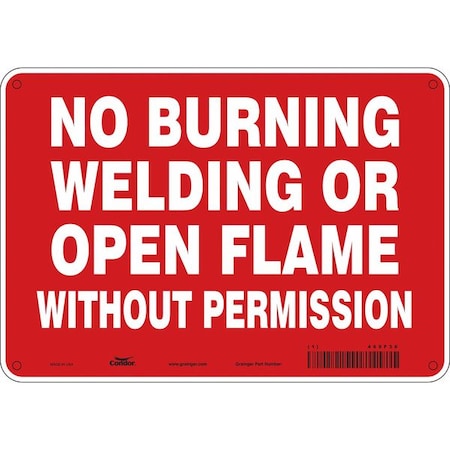 Condor SAFETY SIGN FIRE AND EMERGENCY, 7 in Height, 10 in Width, Aluminum, Vertical Rectangle, English 469F36