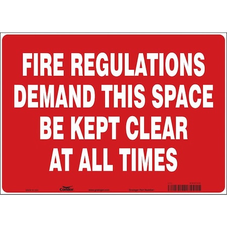 Condor SAFETY SIGN FIRE AND EMERGENCY, 10 in Height, 14 in Width, Vinyl, Horizontal Rectangle, English 469F55