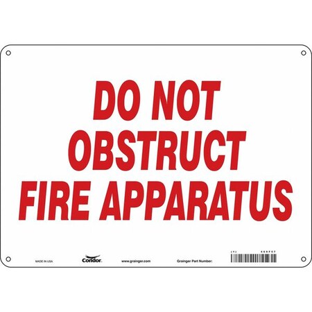 Condor SAFETY SIGN FIRE AND EMERGENCY, 10 in Height, 14 in Width, Aluminum, Horizontal Rectangle, English 469F57