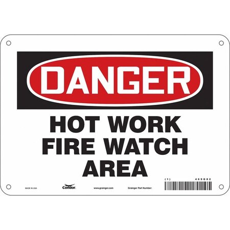 Condor Safety Sign, 7 in Height, 10 in Width, Aluminum, Vertical Rectangle, English, 469G82 469G82