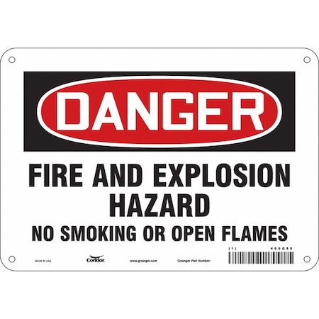 Condor Safety Sign, 7" H, 10" W, Vertical Rectangle, English, 469G88 469G88