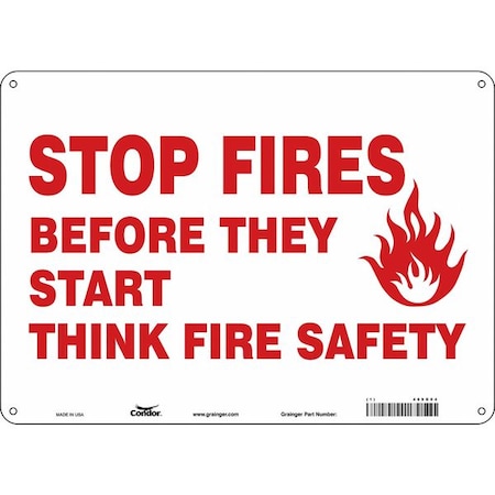 Condor Safety Sign, 10 in Height, 14 in Width, Polyethylene, Horizontal Rectangle, English 469G04