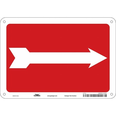 Condor SAFETY SIGN FIRE AND EMERGENCY, 7 in Height, 10 in Width, Polyethylene, Vertical Rectangle, English 469J26