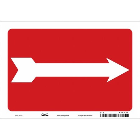 Condor SAFETY SIGN FIRE AND EMERGENCY, 7 in Height, 10 in Width, Vinyl, Vertical Rectangle, English 469J28