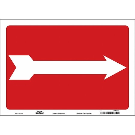 Condor SAFETY SIGN FIRE AND EMERGENCY, 10 in Height, 14 in Width, Vinyl, Horizontal Rectangle, English 469J29