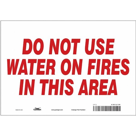 Condor Safety Sign, 10" W, 7" H, 0.004" Thickness 469J38