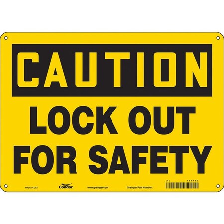 Condor Safety Sign, 10 in Height, 14 in Width, Aluminum, Horizontal Rectangle, English, 469K86 469K86