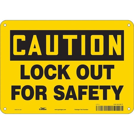 Condor Safety Sign, 7 in Height, 10 in Width, Polyethylene, Vertical Rectangle, English, 469K87 469K87