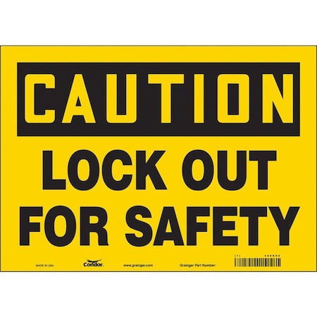 Condor Safety Sign, 10 in Height, 14 in Width, Vinyl, Horizontal Rectangle, English, 469K90 469K90