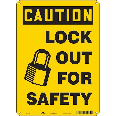 Condor Safety Sign, 14 in Height, 10 in Width, Aluminum, Vertical Rectangle, English, 469K92 469K92