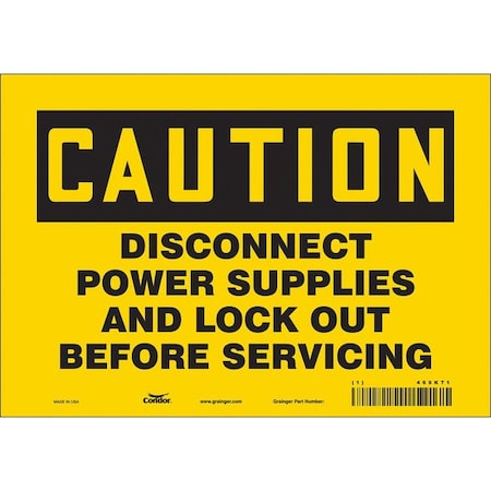 Condor Safety Sign, 7 in Height, 10 in Width, Vinyl, Vertical Rectangle, English, 469K71 469K71