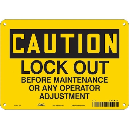 Condor Safety Sign, 7 in Height, 10 in Width, Aluminum, Vertical Rectangle, English, 469K79 469K79