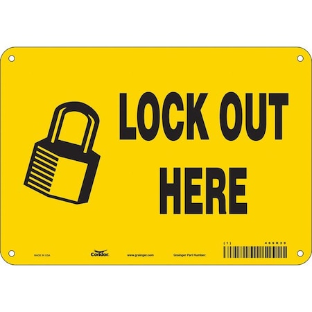 Condor Safety Sign, 7 in Height, 10 in Width, Polyethylene, Vertical Rectangle, English, 469K30 469K30