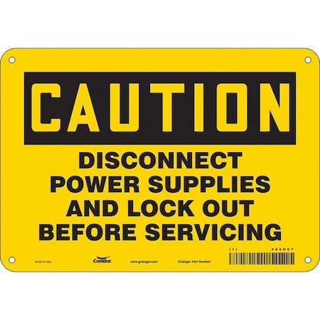 Condor Safety Sign, 7 in Height, 10 in Width, Aluminum, Vertical Rectangle, English, 469K67 469K67