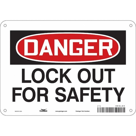 Condor Safety Sign, 7 in Height, 10 in Width, Polyethylene, Vertical Rectangle, English, 469L95 469L95