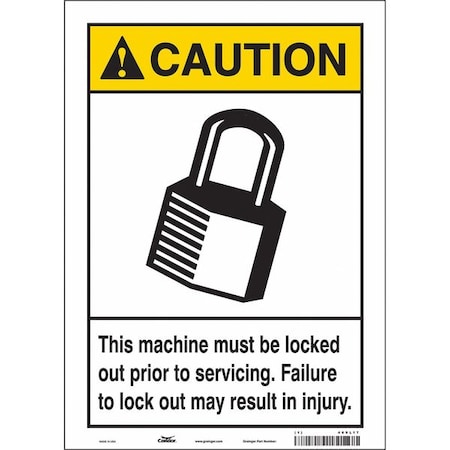 Condor Safety Sign, 14 in Height, 10 in Width, Vinyl, Vertical Rectangle, English, 469L17 469L17