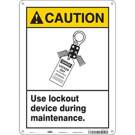 Condor Safety Sign, 14 in Height, 10 in Width, Polyethylene, Vertical Rectangle, English, 469L21 469L21