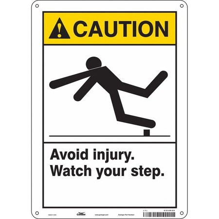 Condor Safety Sign, 14 in Height, 10 in Width, Aluminum, Vertical Rectangle, English, 469M88 469M88