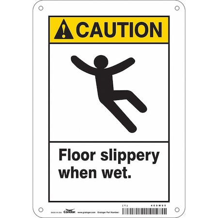 Condor Safety Sign, 10 in Height, 7 in Width, Polyethylene, Horizontal Rectangle, English, 469M95 469M95