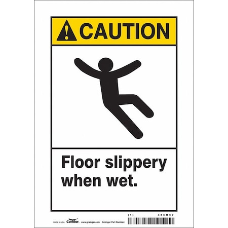 Condor Safety Sign, 10 in Height, 7 in Width, Vinyl, Horizontal Rectangle, English, 469M97 469M97