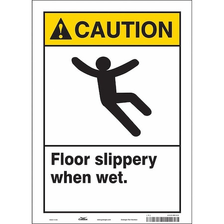 Condor Safety Sign, 14 in Height, 10 in Width, Vinyl, Vertical Rectangle, English, 469M98 469M98