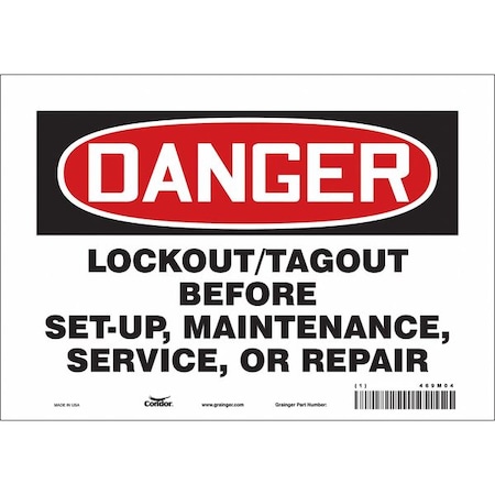 Condor Safety Sign, 7 in Height, 10 in Width, Vinyl, Vertical Rectangle, English, 469M04 469M04