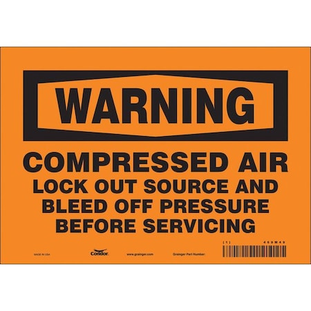Condor Safety Sign, 7 in Height, 10 in Width, Vinyl, Vertical Rectangle, English, 469M49 469M49