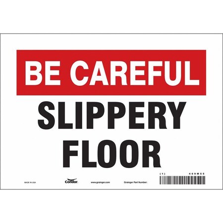 Condor Safety Sign, 7 in Height, 10 in Width, Vinyl, Vertical Rectangle, English, 469M55 469M55