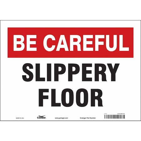 Condor Safety Sign, 10 in Height, 14 in Width, Vinyl, Horizontal Rectangle, English, 469M56 469M56